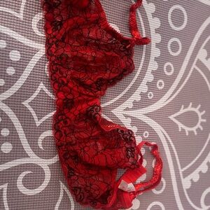 Elegant Red Lace Bralette